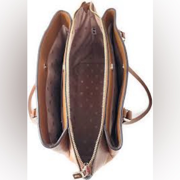 Kate Spade 3 compartment Jackson straw medium shoulder bag warm gingerbr… - Picture 7 of 15
